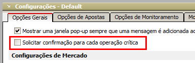 Desativar “Solicitar confirmação para cada operação crítica”