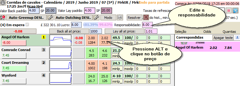 One-click bet liability