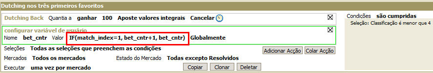 Fórmula correta para incrementar uma variável