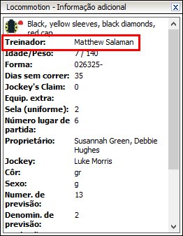 Trainer name